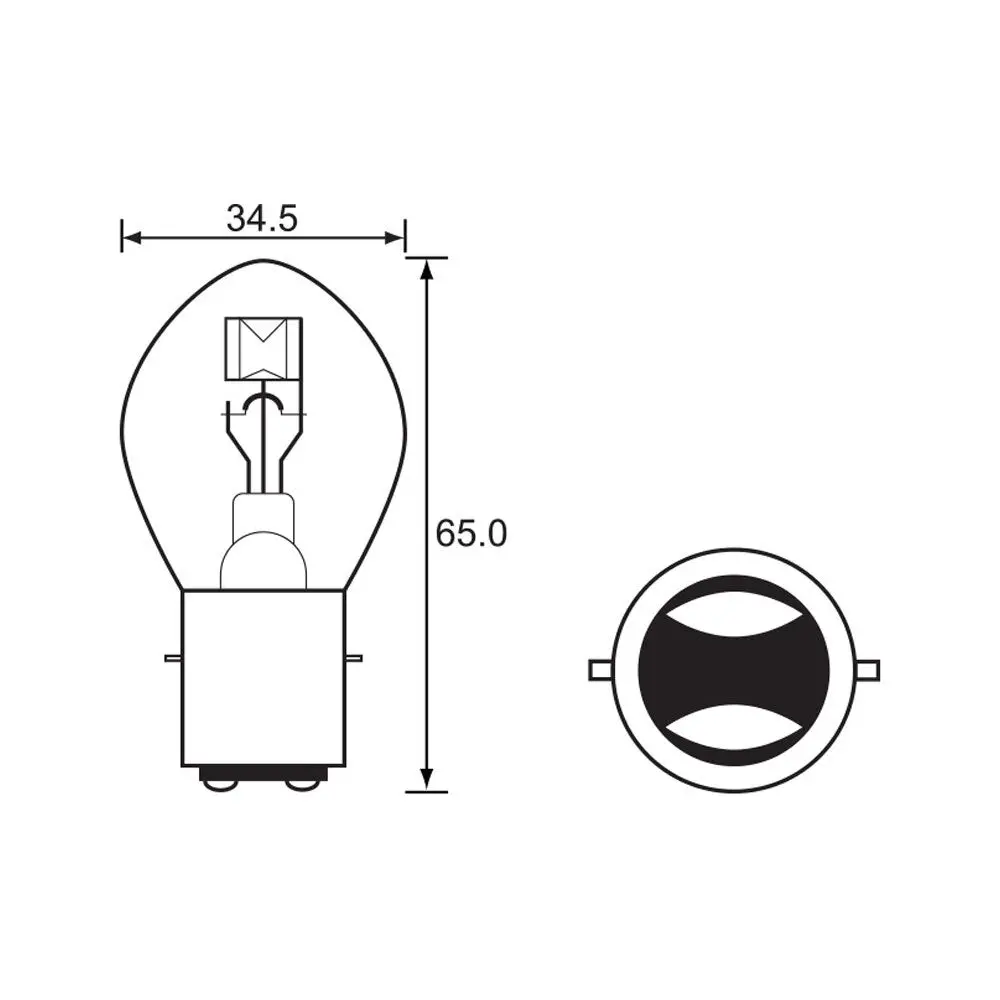 Bulb - Headlight 12V 35/35W - Ba20d - A3748 (Min 10 Buy) 1