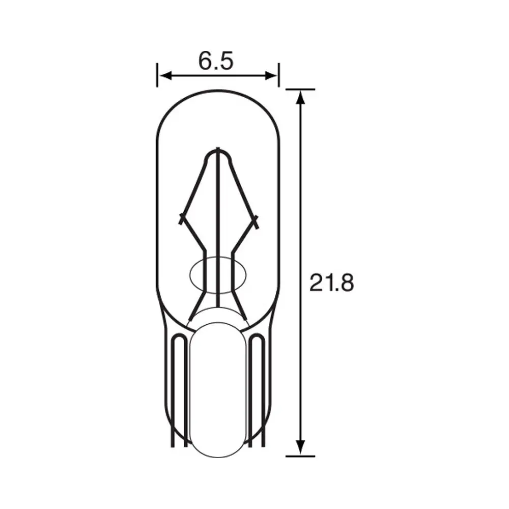 Bulb - Wedge Type 12V 3W - T6.5 - A6342 (Min 10 Buy) 1