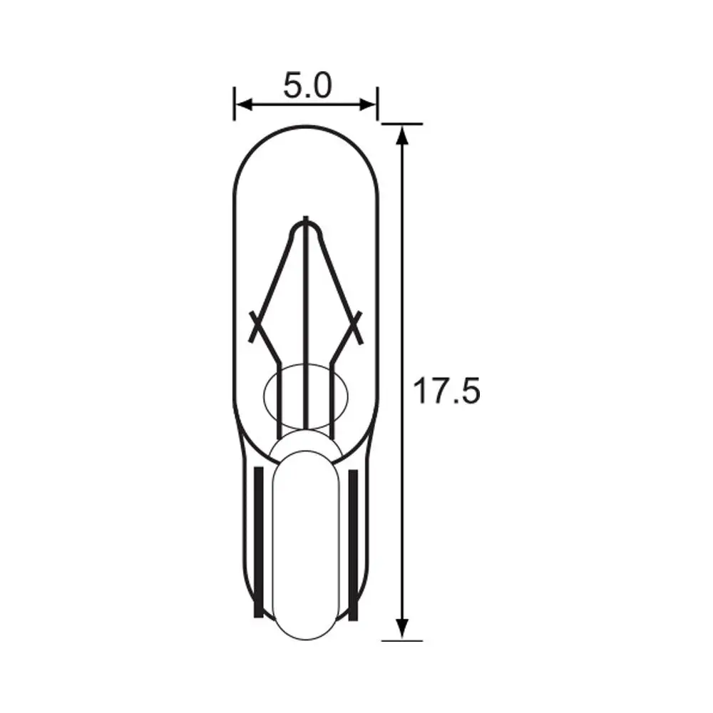 Bulb - Wedge Type 12V 2W - T5 - A5144 (Min 10 Buy) 1