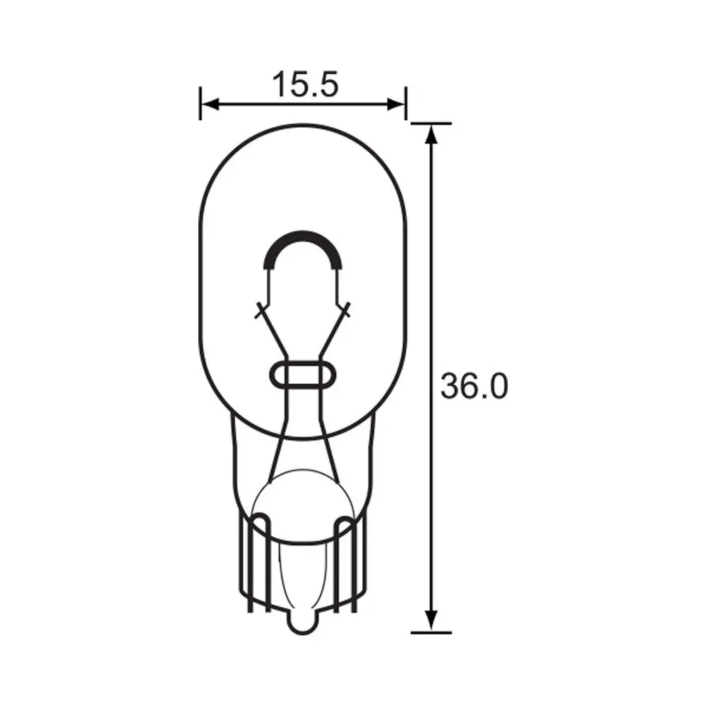 Bulb - Wedge Type T16 12V 16W - W16w - Ge921 (Min 10 Buy) 1