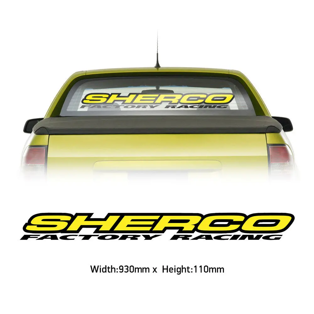 Sticker Racing D/Cut - Sherco, Ylw/Blk 930 X 110 1