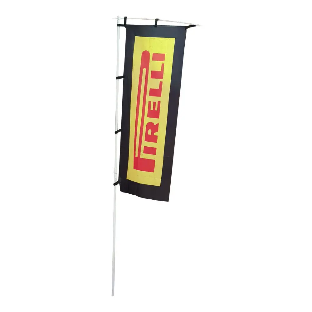 Pirelli Drop Flag With White Adjustable Pole 1
