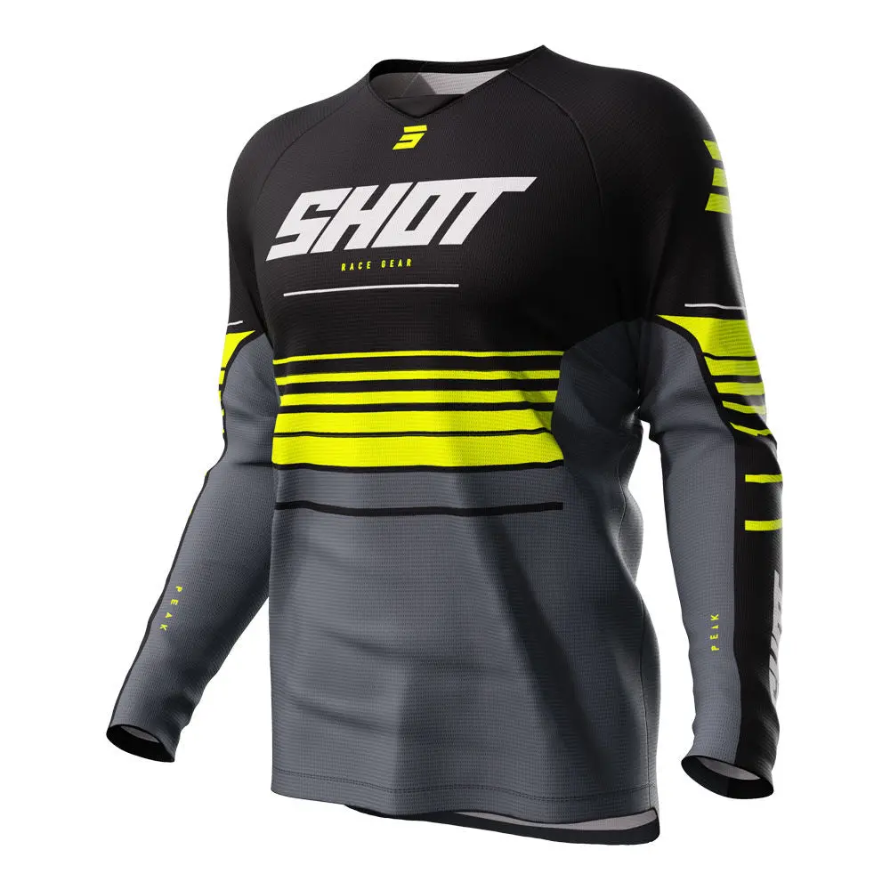 Shot Raw Kids Jersey Peak Neon Yellow 4/5 1