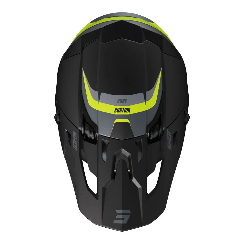 Shot Core Helmet Custom Black/Neon Yellow 2Xl 2