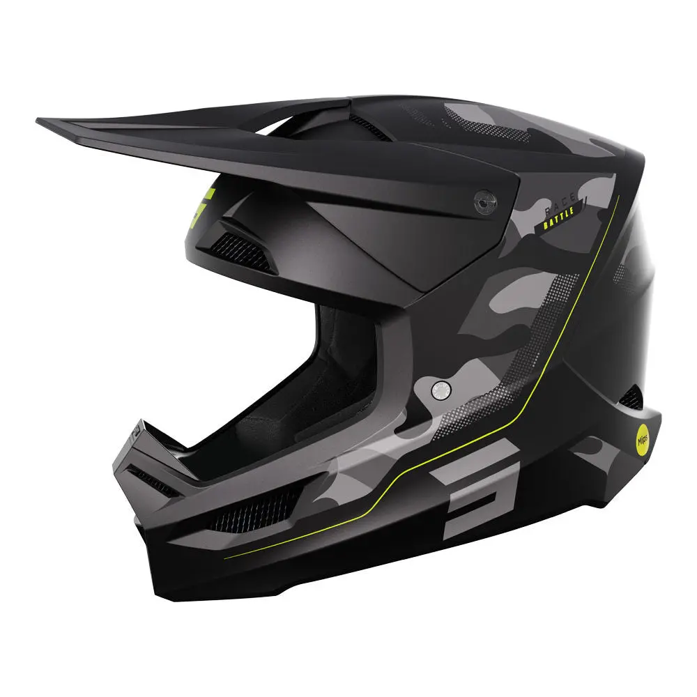Shot Race Helmet Battle Black Camo/Neon Yel 4