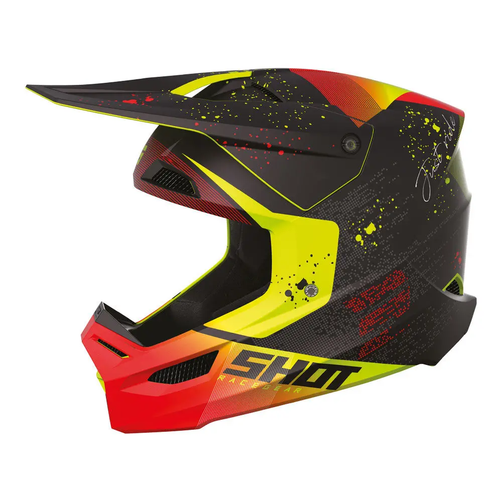 Shot Furious Kids Helmet Matrix Red Glossy 2