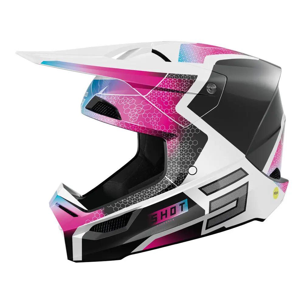 Shot Race Phaser Helmet Black/Blue/Pink Pearly M 1