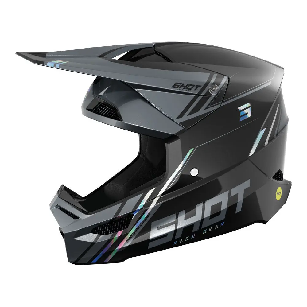 Shot Race Sprint Helmet Black Holographic Pearly 4