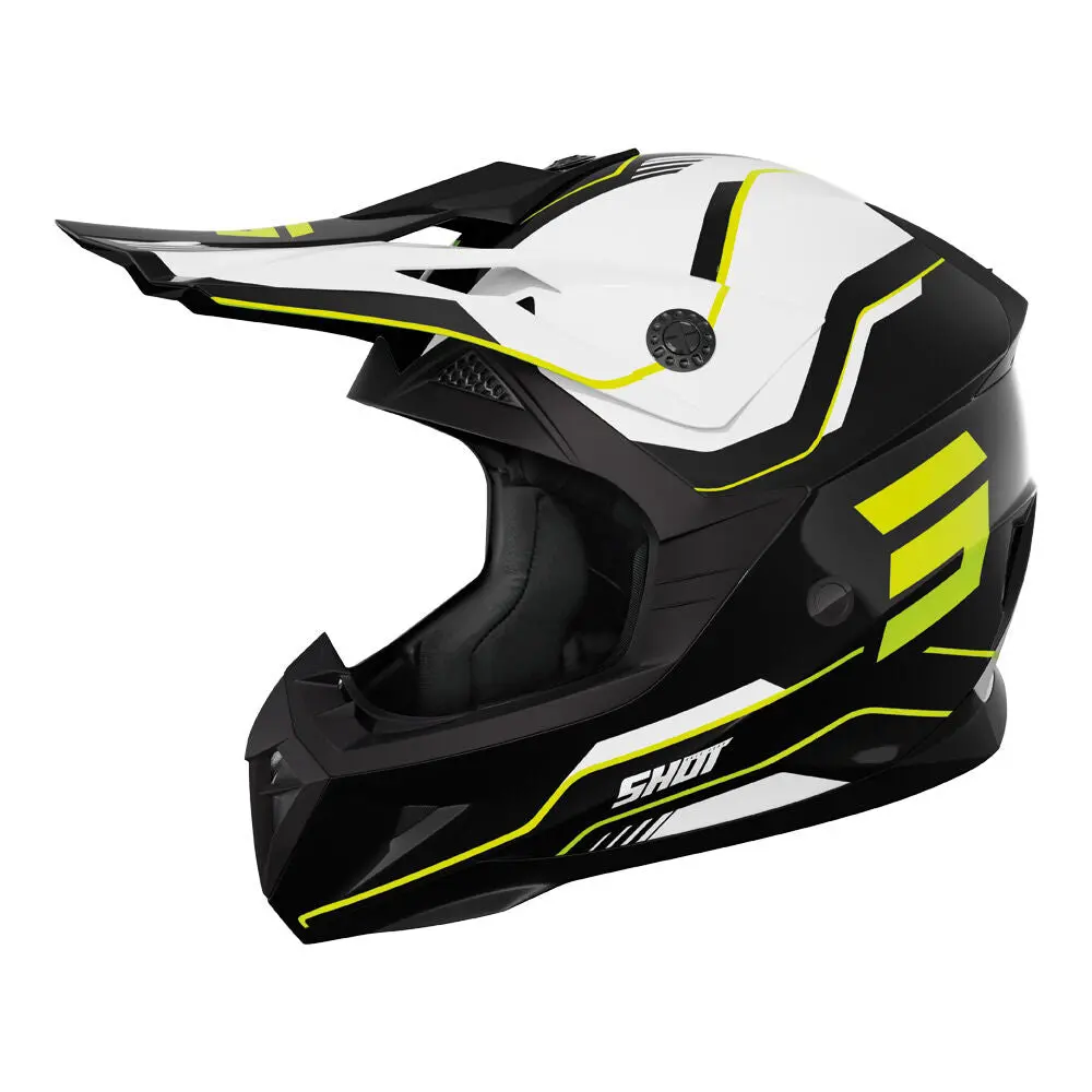 Shot Pulse Lines Helmet Black/Neon Yellow Glossy 3