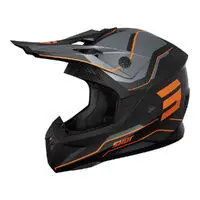 Shot Pulse Lines Helmet Black/Orange Matt 1