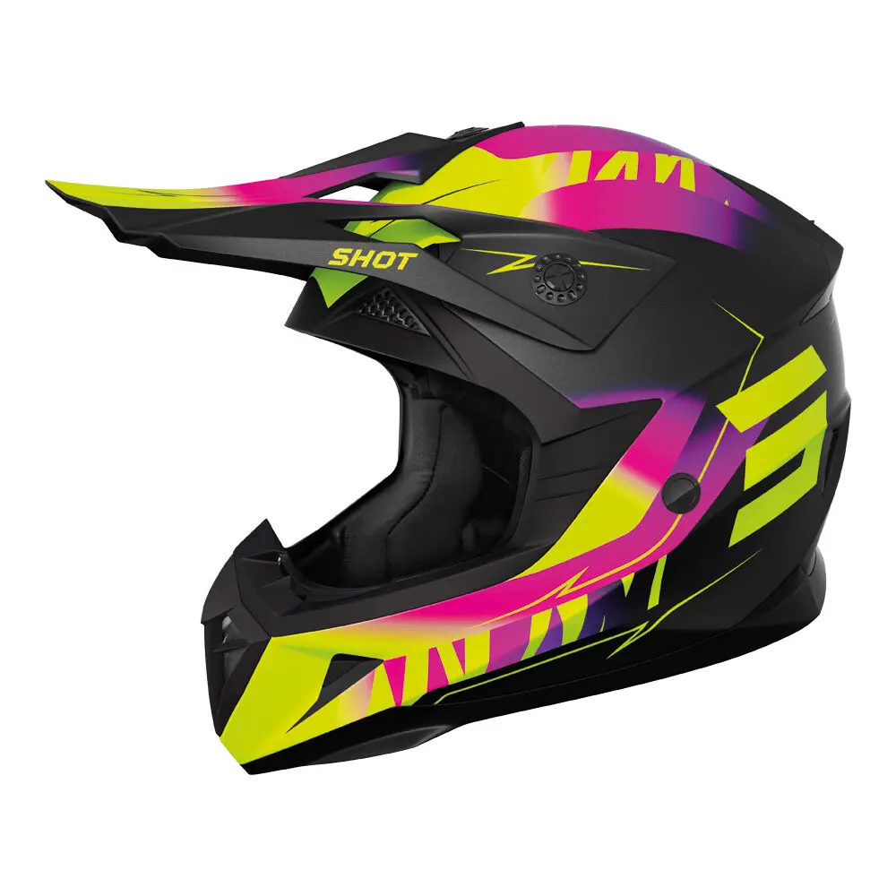 Shot Pulse X-Treme Helmet Pink/Yellow Matt 2