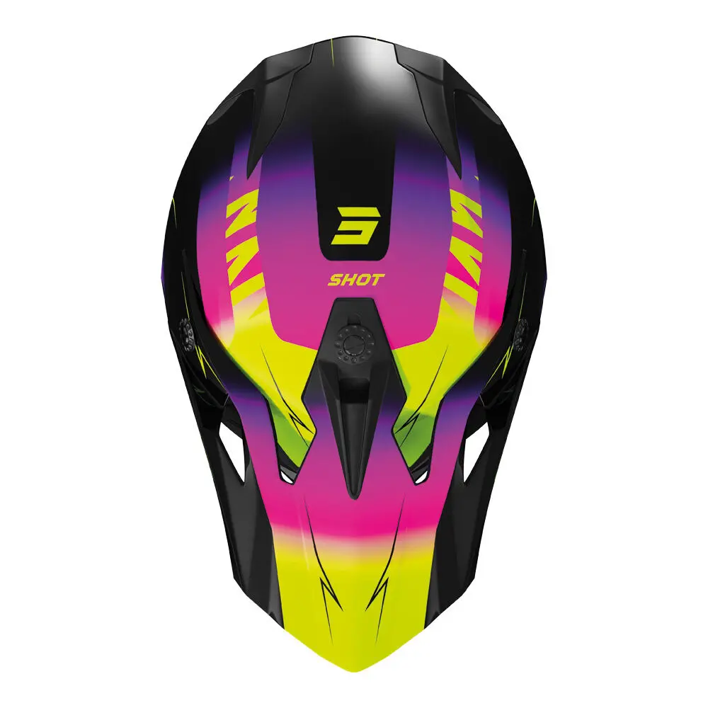 Shot Pulse X-Treme Kid Helmet Pink/Neon Yellow Glossy M 2