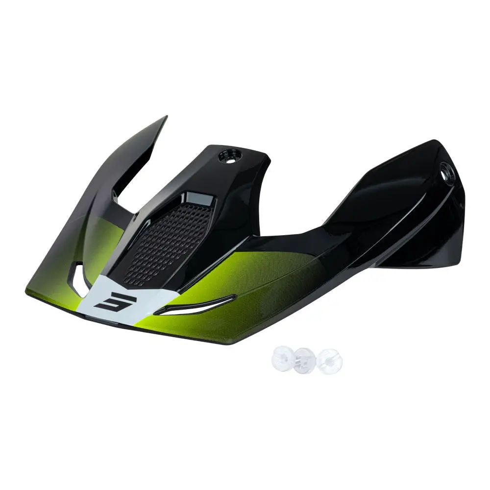 Shot Furious Kids Helmet Peak Apex Neon Yellow Gloss 1