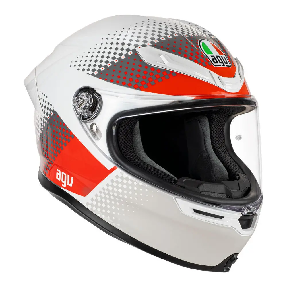 Agv K6s Fision White/Red/Light Grey 4