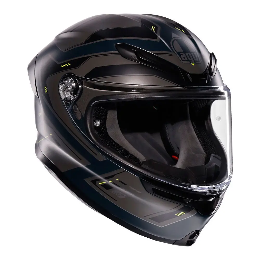 Agv K6s Enhance Matt Grey Yellow Fluro 4
