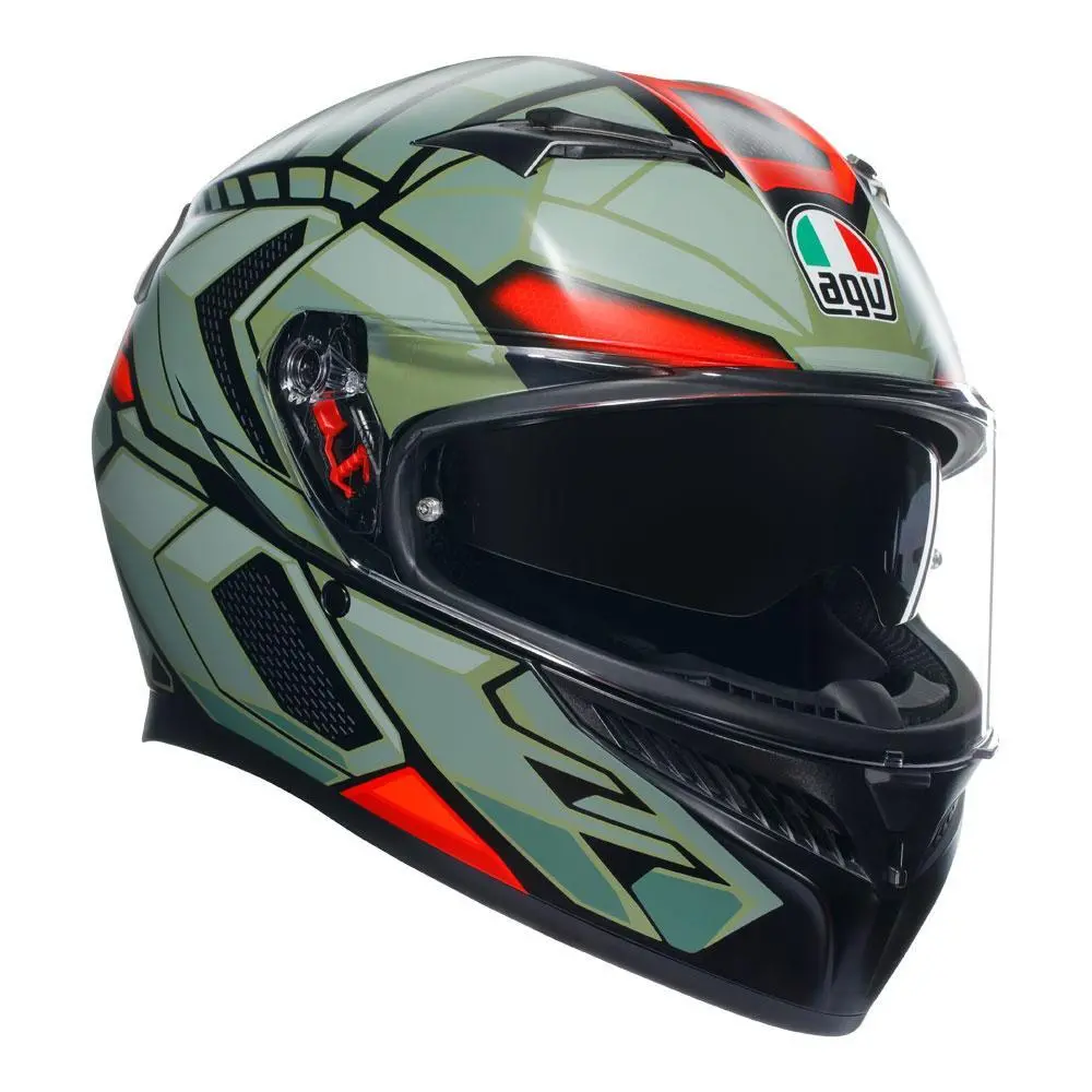 Agv K3 Decept Matt Black/Green/Red 1