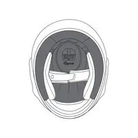 Agv Removable Crown Pad Premium Black - X3000 1