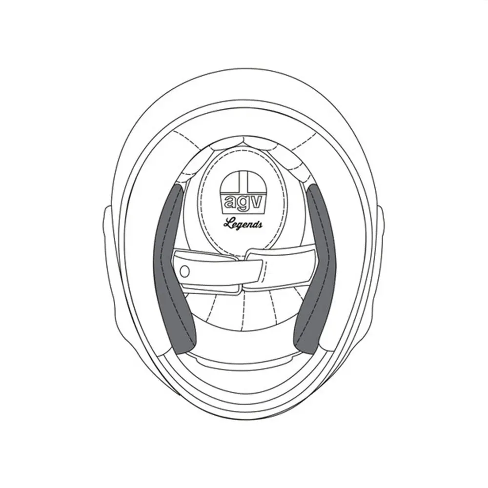 Agv Cheek Pads Premium Black - X3000 1