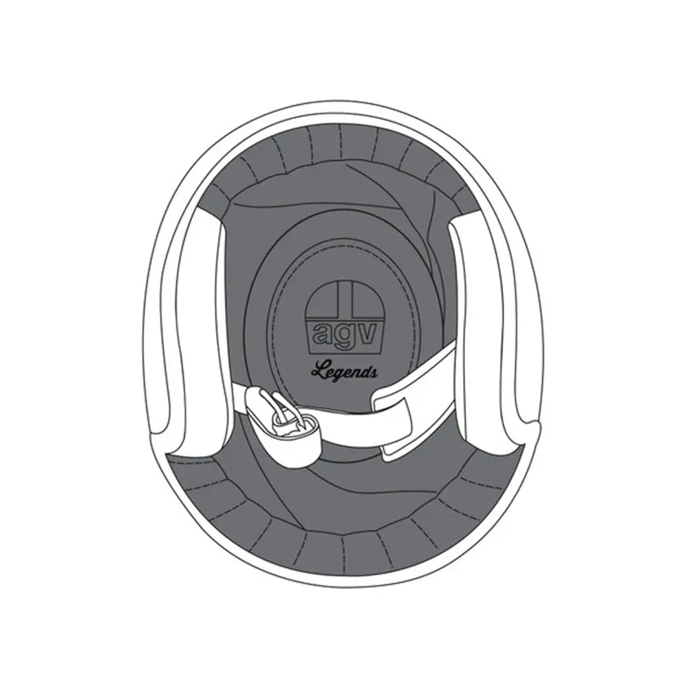 Agv Removable Crown Pad Black - X70 1