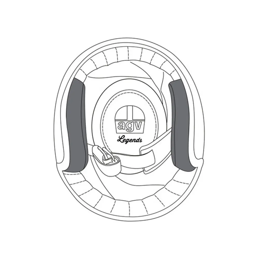 Agv Cheek Pads Black - X70 1