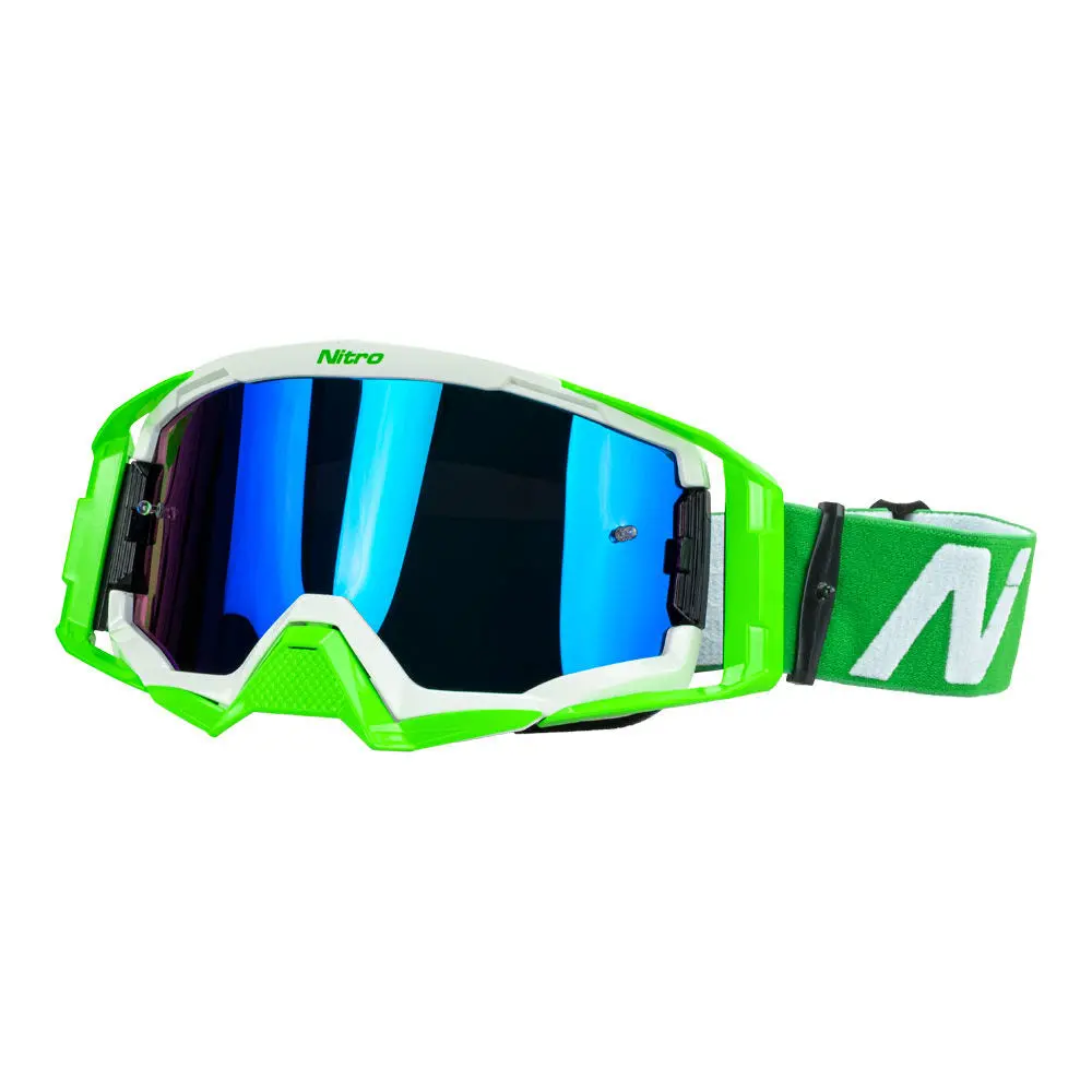 Nitro Nv-150 Mx Goggle White/Green Frame Blue/Green Lens 1