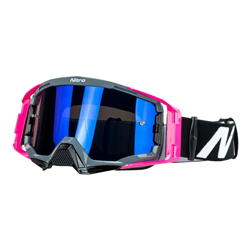 Nitro Nv-150 Mx Goggle Grey/Pink Frame Blue Lens 1
