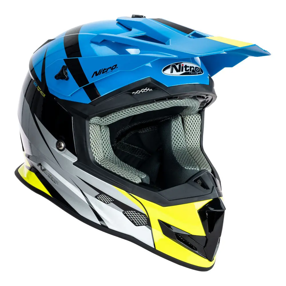 Nitro Mx700 Youth Recoil Blk/Light Blue/Slv/Fluo Green 1