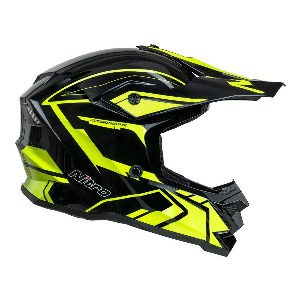Nitro Mx710 Youth Shard Ii Fluro Yellow/Black  Yl 1