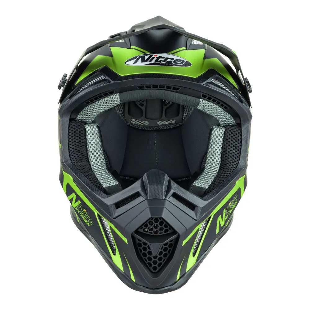 Nitro Mx760 Podium Satin Blk/Fluro Green M 2