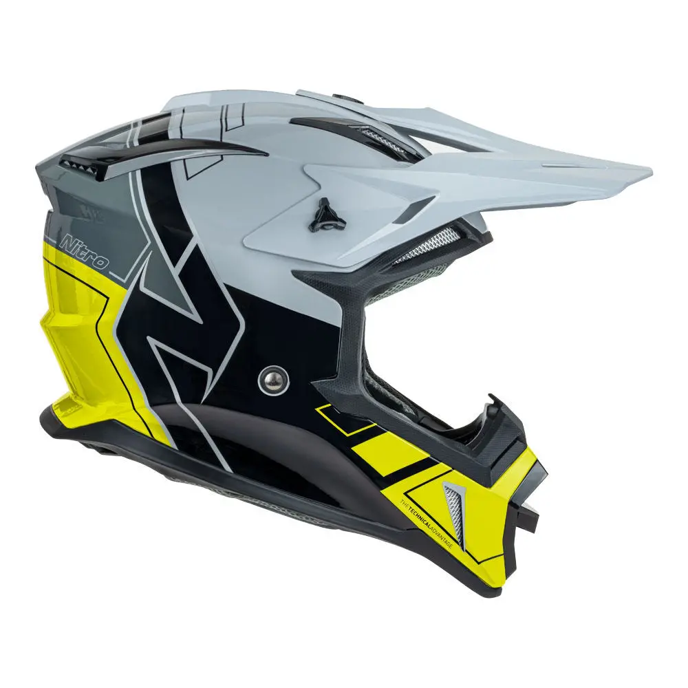 Nitro Mx760 Hyper Gloss Silver/Grey/Black/Fluro L 1