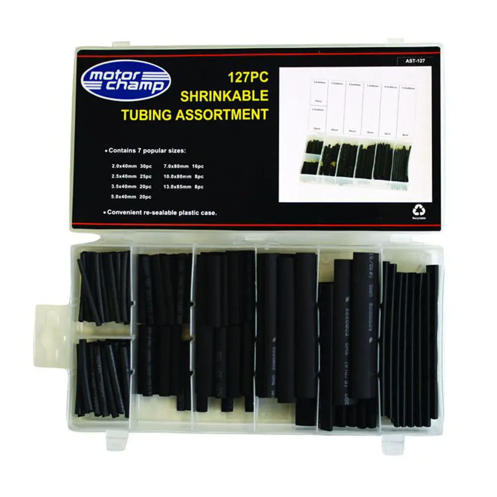 Cpr Shrinkable Tubing Kit 127Pc Black (St2) 1