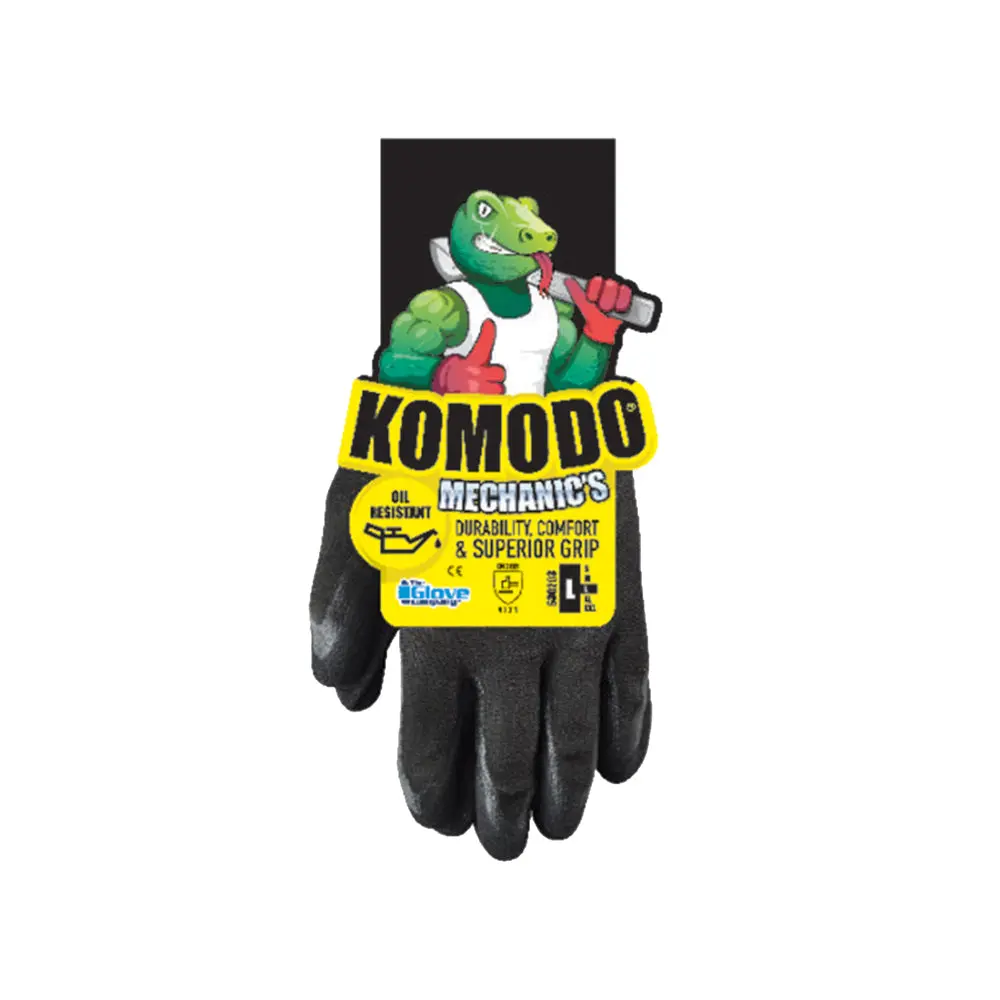 Gloves - Komodo Mechanic Gloves Blk 1