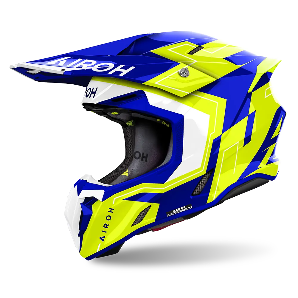 Airoh Twist 3.0 Dizzy Blue/Yellow Gloss Helmet 1