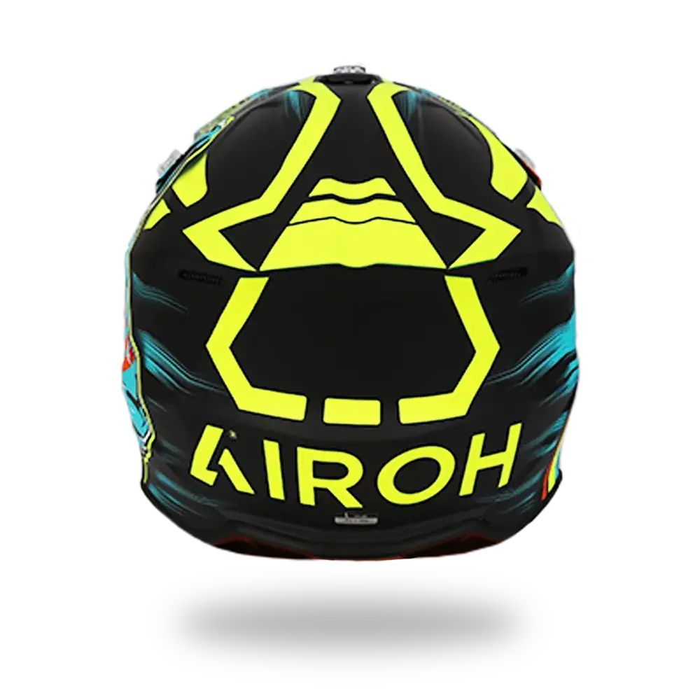 Airoh Wraaap 'Cyber' Yellow Matt Helmet 2