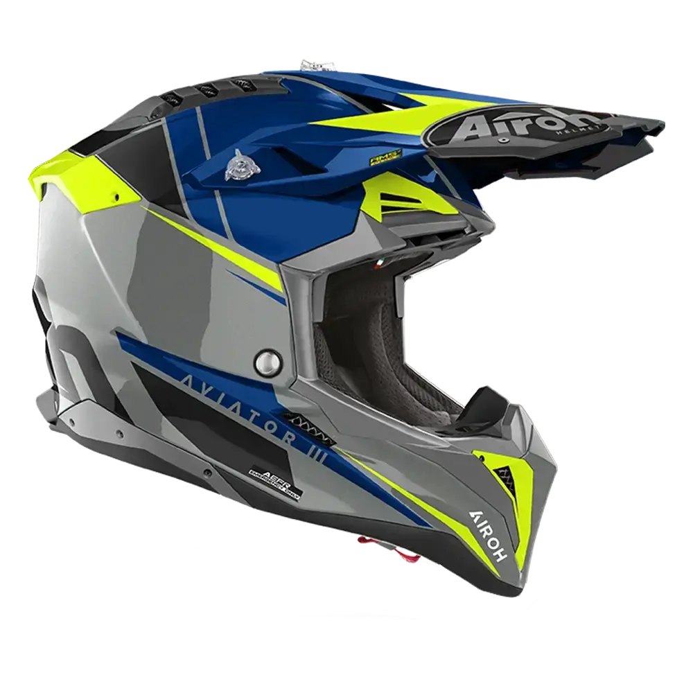Airoh Aviator 3 Push Blue Gloss 3