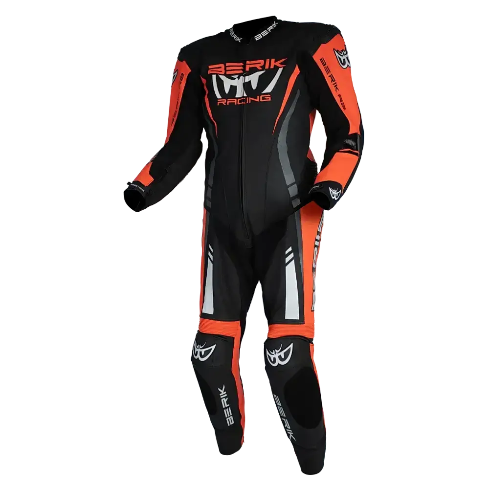 Berik Sicily One-Piece Leather Race Suit - Black/Red 1