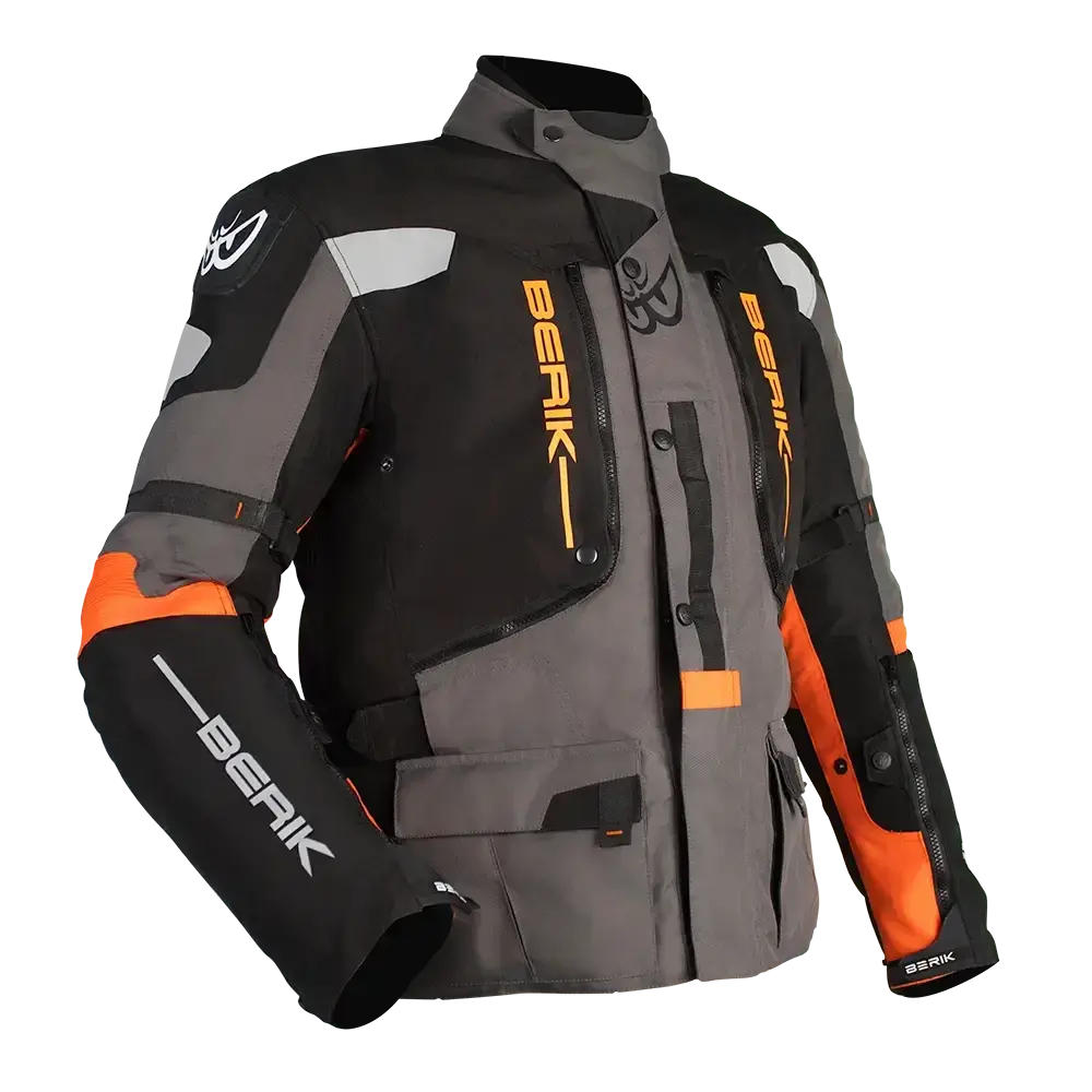 Berik Explorer Adv Motorcycle Jacket - Black/Grey/Orange 1