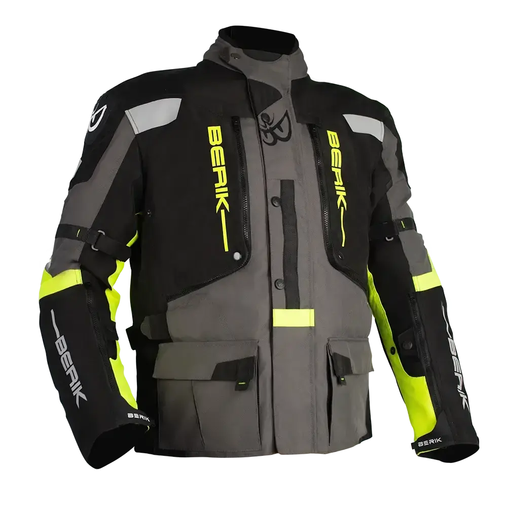 Berik Explorer Adv Motorcycle Jacket - Black/Grey/Hi-Viz 1