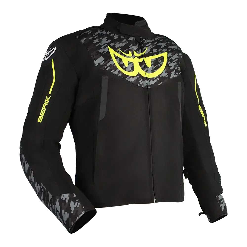 Berik Veloce Motorcycle Jacket - Black/Camo/Hi-Viz 1