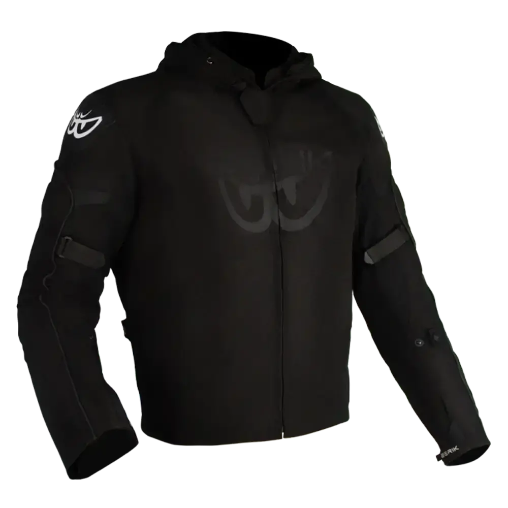 Berik Star Hoodie Motorcycle Jacket - Black 1