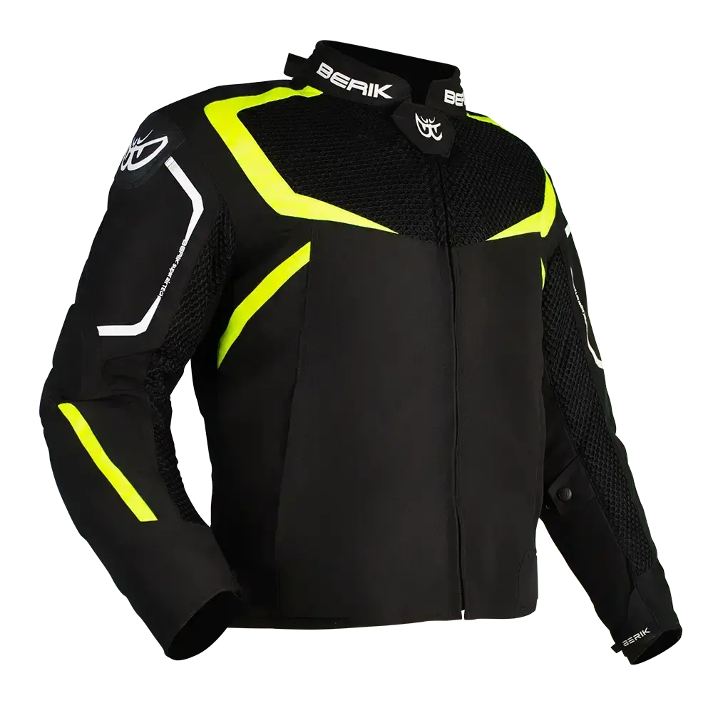 Berik 4 Seasons Motorcycle Jacket - Black/Hi-Viz 1