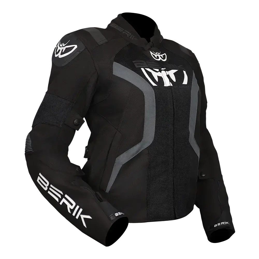 Berik Vivere Summer Motorcycle Jacket - Black/Grey 1