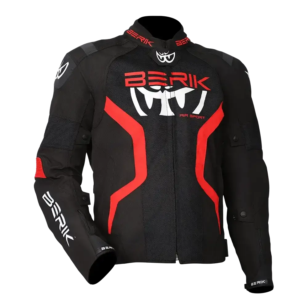 Berik Vivere Summer Motorcycle Jacket - Black/Red 1