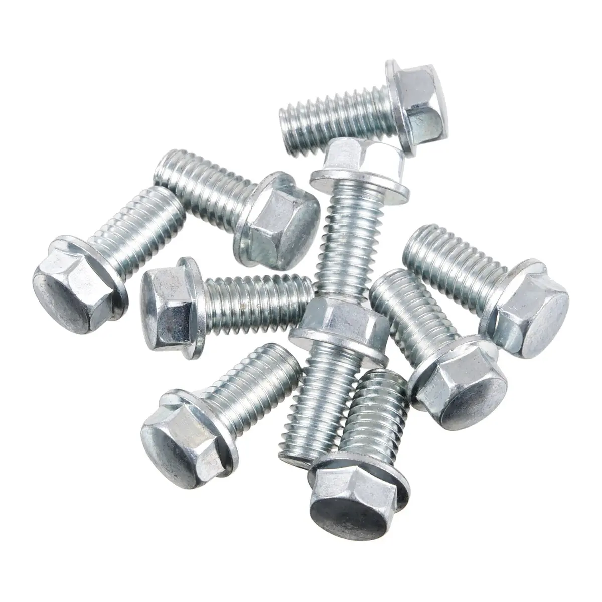Bolt Hex Flange Bolt M6x12mm (Pack Of 10) 1