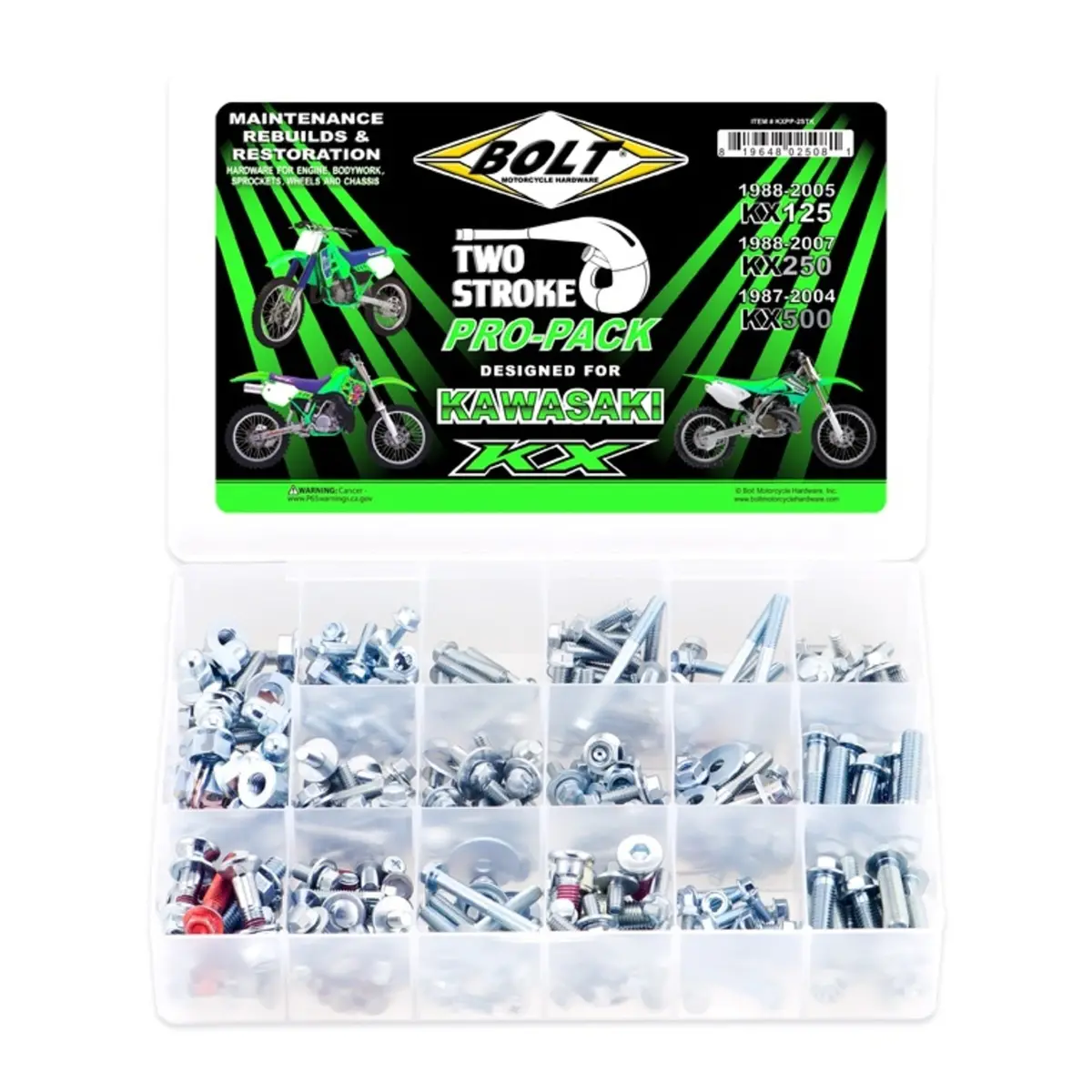 Bolt 2-Stroke Pro Pack For Kawasaki Kx88-05, Kx125/Kx250, 87-04 Kx500 1
