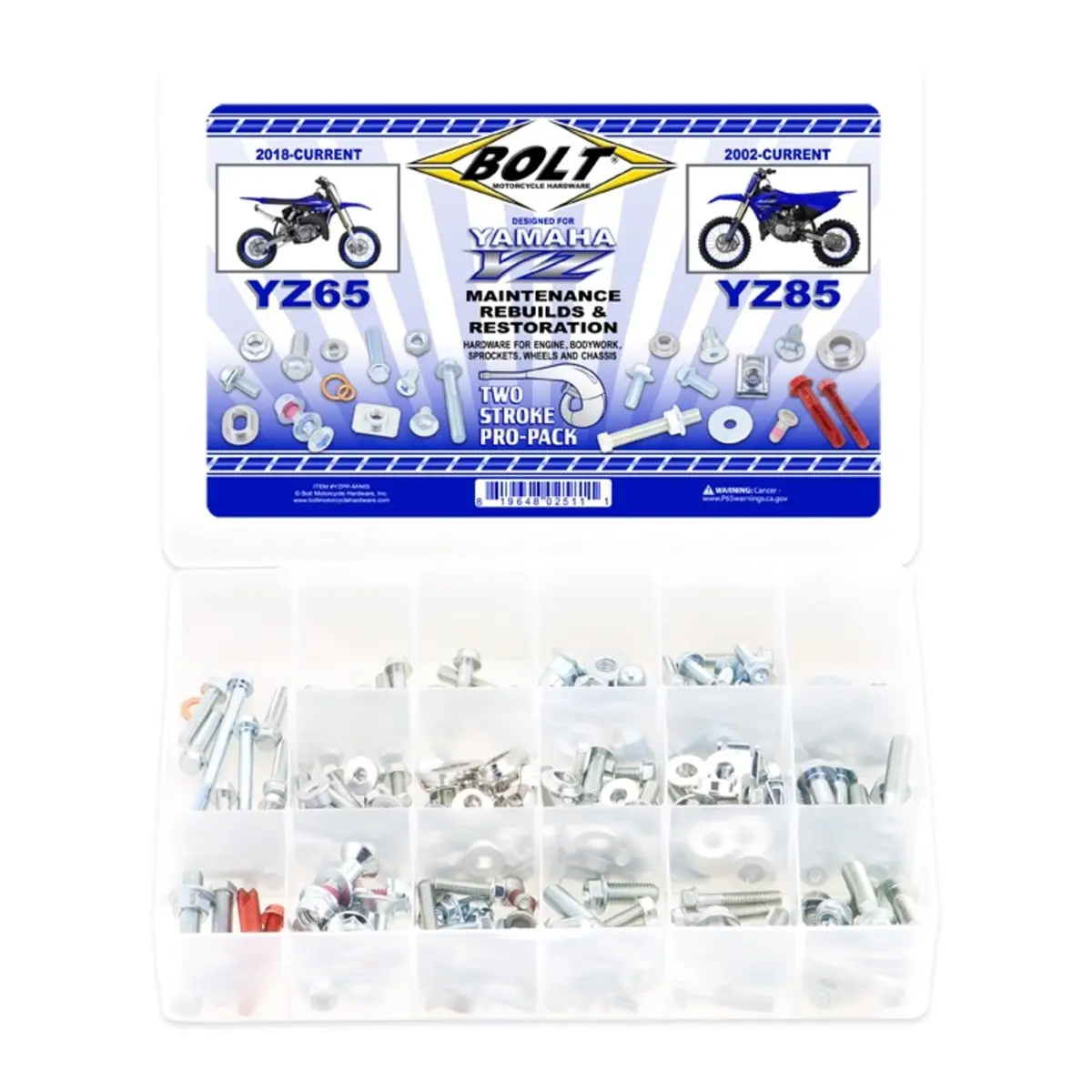 Bolt 2-Stroke Pro Pack For Yamaha Minis '18+ Yz65, '02+ Yz85 1