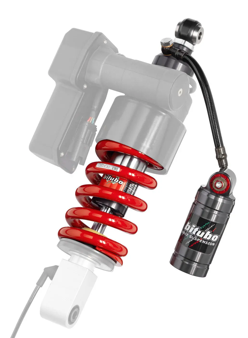 Bitubo Vxu91 - Rear Mono Shock - Red Spring [Adjustable: Preload, Rebound, High & Low Compression] 1