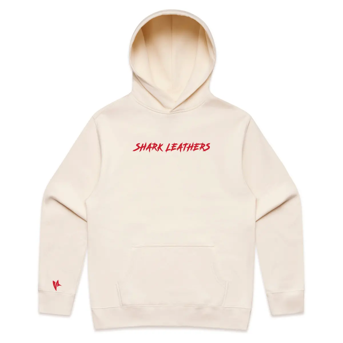 Shark Base Hoodie - Bone/Red 1