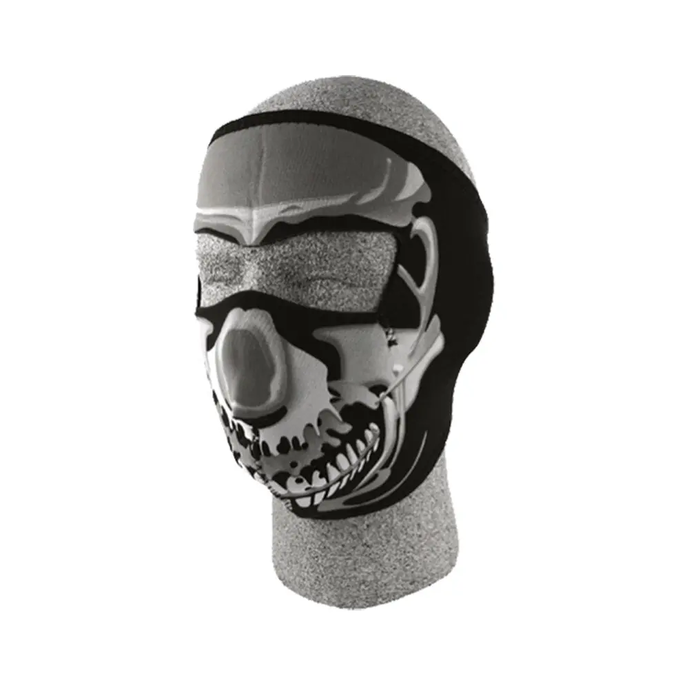 Wnfm023h- Zan Headgear Neo Full Mask Chrome Skull 1