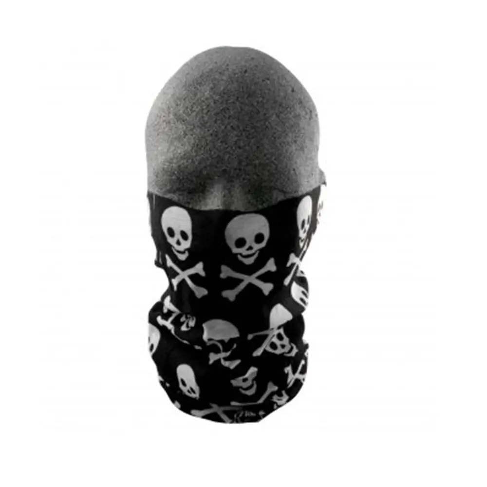 T113 - Zan Headgear Neck Tube Motley Crossbones B/W 1